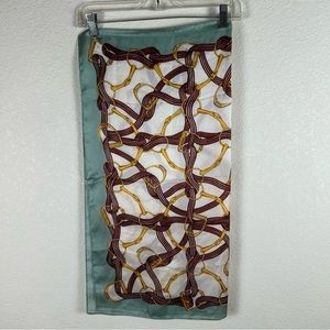 Square Equestrian theme scarf. Unknown maker